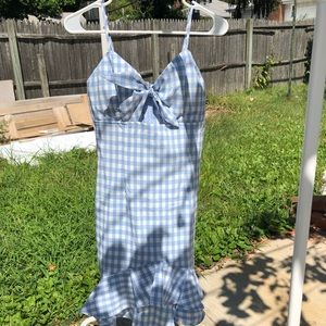 FOREVER 21 NWT BLUE GINGHAM DRESS